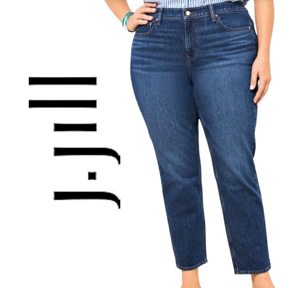 J. Jill Denim, Slim Ankle Jeans,‎ Blue, Medium to Dark Wash